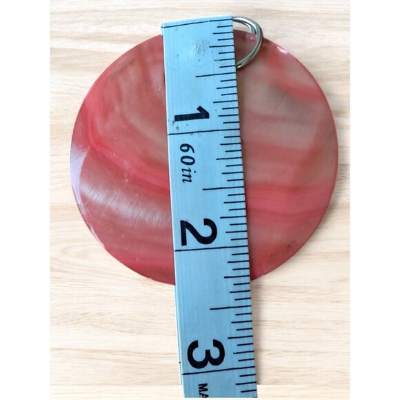 Pink Mother of Pearl Swirl Shell Pendant - Picture 4 of 4